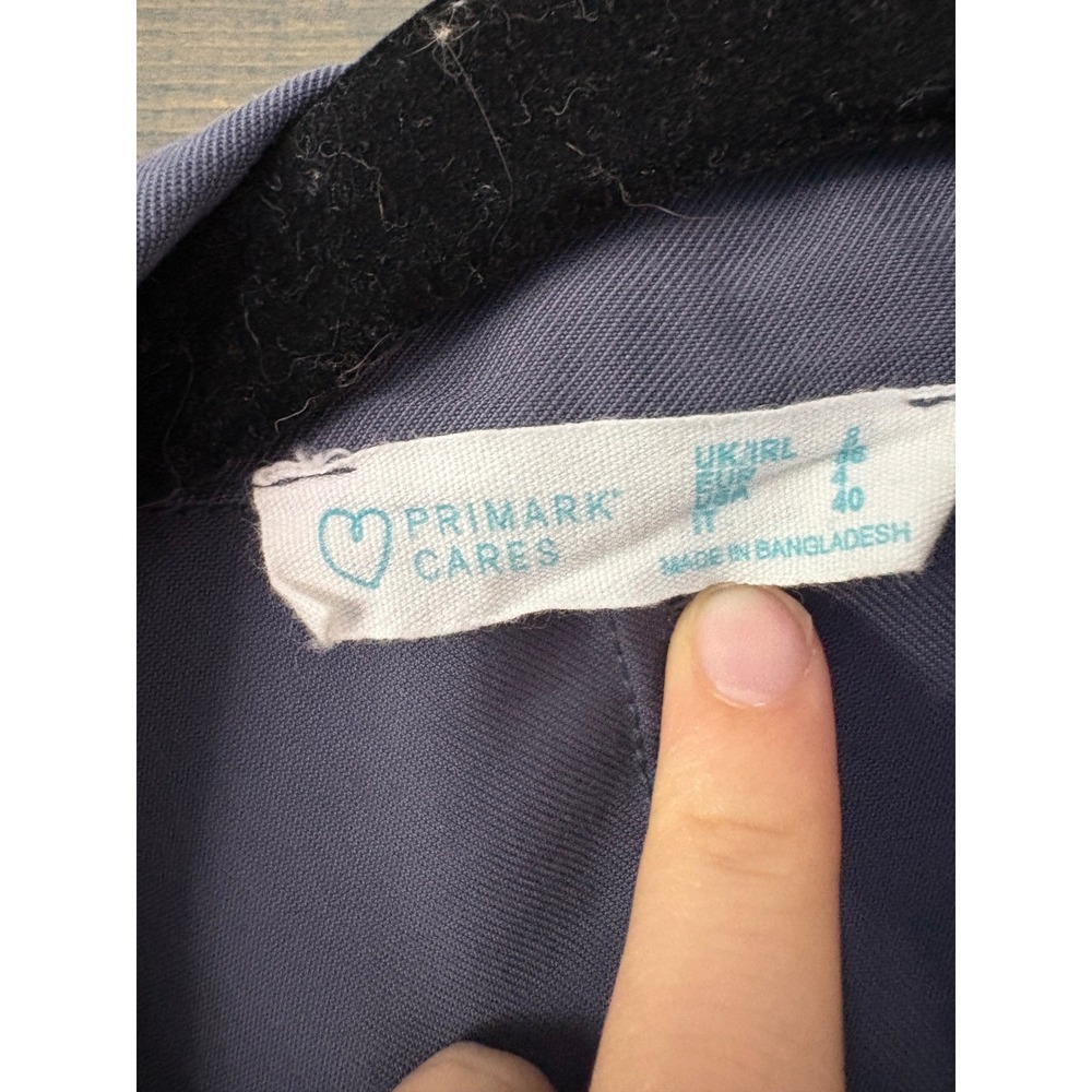 Primark Cares Blue Lightweight Blazer Jacket‎ Tie Waist Size 8 - Picture 4 of 6